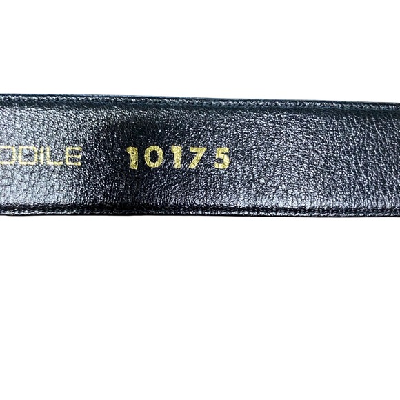 glitter chain dress Men's Gold Buckle Leather Belt Dark Brown Full Grain / 40